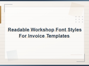 Clean Professional Repair Fonts: Readable Workshop Styles for Invoice Templates